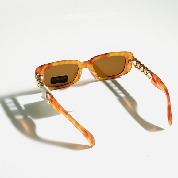 STEVE MADDEN Sunglasses Felicia Tortoise 100% UV Protection Rectangular - Picture 2 of 11